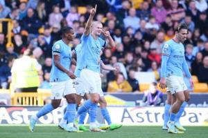โหดต่อเนื่อง! ฮาเเลนด์สร้างสถิติใหม่พาแมนซิตี้ถล่มวูล์ฟส์ 10 คน 3-0
