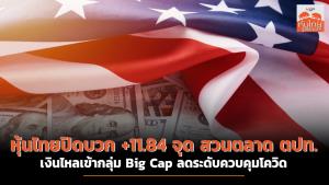 หุ้นไทยปิดบวก +11.84 จุด สวนตลาด ตปท. เงินไหลเข้ากลุ่ม Big Cap ลดระดับควบคุมโควิด