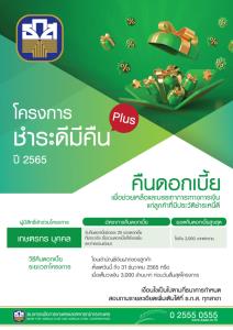 ธ.ก.ส.จัด "ชำระดีมีคืนพลัส" เสริมสภาพคล่องเกษตรกร-รับมือภัยธรรมชาติ-ศก.ชะลอ