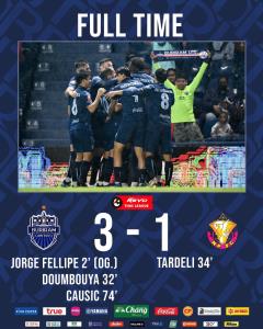 ปราสาทสายฟ้า เปิดบ้านชนะ พญาไก่ชน 3-1 ลูกหนังไทยลีก