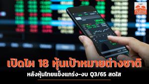 เปิดโผ 18 หุ้นเป้าหมายต่างชาติ หลังหุ้นไทยแข็งแกร่ง-งบ Q3/65 สดใส