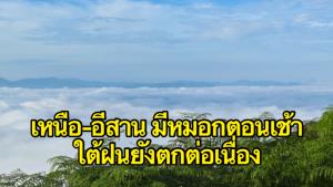 อุตุฯ เผยเหนือ-อีสานเย็นลง-หมอกลงตอนเช้า ส่วนใต้ฝนยังตกต่อเนื่อง