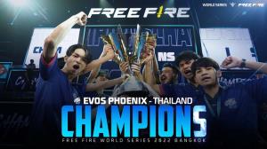 ทีมไทย EVOS Phoenix คว้าแชมป์ Free Fire World Series 2022 กรุงเทพฯ