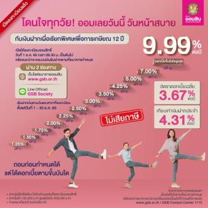 เปิดลงทะเบียนแล้ว! กับเงินฝากเผื่อเรียกพิเศษเพื่อการเกษียณ 12 ปี จากออมสิน