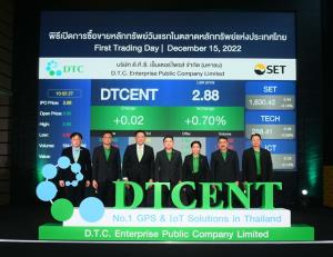DTCENT เปิดเทรดวันแรกพุ่งเหนือจอง