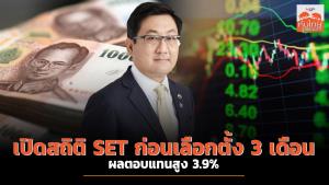 เปิดสถิติ SET ก่อนเลือกตั้ง 3 เดือน ผลตอบแทนสูง 3.9%