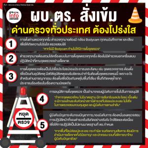 ผบ.ตร. สั่งเข้มด่านตรวจทั่วประเทศ ต้องโปร่งใส