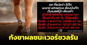 ชาวเน็ตสงสัยทำได้ไง แชมป์เวอร์ชวลรัน 42 วัน 12,385.47 กม. ตกวันละเกือบ 300 กิโลฯ