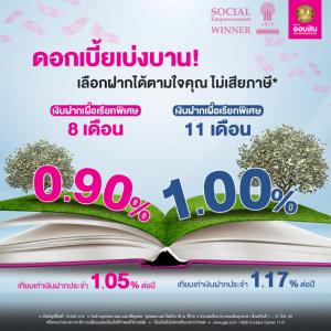 ขานรับดอกเบี้ยเงินฝากขาขึ้น เพิ่มให้อีก! กับเงินฝากเผื่อเรียกพิเศษจากออมสิน