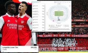ตั๋วเข้าชมเกมนัดสุดท้ายในบ้านอาร์เซน่อลราคาดีดไป 2 ล้านบาท