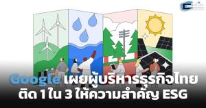 Google เผยผู้บริหารธุรกิจไทยติด 1 ใน 3 ให้ความสำคัญ ESG