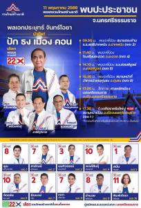 "พี่ตู่" นำทัพ รทสช.ลุยใต้ต่อเนื่อง "ธนกร" เผยเตรียมพบพี่น้องเมืองคอน 11 พ.ค.นี้