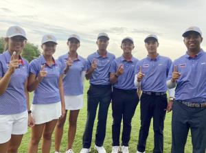 ทีมสวิงไทยโค่นคู่ปรับพาเหรดชิงทองทั้งชาย-หญิง กอล์ฟ ประเภททีม ซีเกมส์