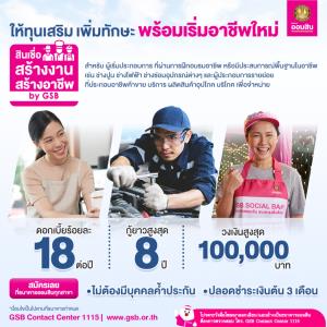 สร้างเนื้อสร้างตัวกับสินเชื่อสร้างงาน สร้างอาชีพ จากออมสิน สำหรับผู้เริ่มประกอบการและผู้ประกอบการรายย่อย