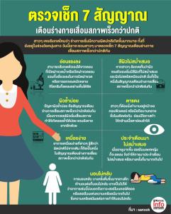 ตรวจเช็ก 7 สัญญาณ เตือนร่างกายเสื่อมสภาพเร็วกว่าปกติ