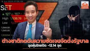 ต่างชาติกดดันความชัดเจนตั้งรัฐบาล ฉุดหุ้นไทยปิด -12.14 จุด