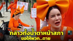 ไวรัลคลิปเจ้าของแบรนด์อีฟส์! ร่ำไห้อุ้มท้องนั่งรถเข็นบุกสภา ลั่นขอให้พวก..ตายไปกับคำสาปแช่งของประชาชน (ชมคลิป)