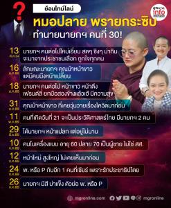 ย้อนไทม์ไลน์ “หมอปลาย พรายกระซิบ” ทำนายนายกฯ คนที่ 30 !