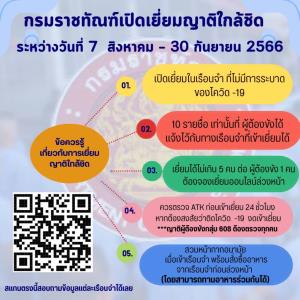“ราชทัณฑ์” เปิดเยี่ยมญาติใกล้ชิดหลังพ้นโควิด 7 ส.ค.- 30 ก.ย.นี้