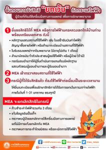MEA แจ้งขั้นตอนการยกเว้นตัดกระแสไฟฟ้าบ้านผู้ป่วยที่ใช้ไฟฟ้าในการเดินเครื่องมือทางการแพทย์เพื่อการรักษาพยาบาล (ผู้ป่วยติดเตียง)
