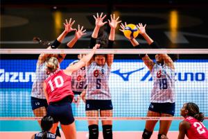ตบลูกยางสาวไทย สุดต้าน พ่าย สหรัฐฯ 0-3 เซต ศึกวอลเลย์บอลคัดโอลิมปิก 2024