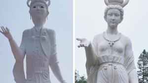 เหมือนตรงไหน!? ชาวบ้านจีนครวญรูปปั้นเทพี 'เหนือจินตนาการ' ไม่ใกล้เคียงต้นแบบสักนิด