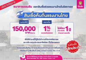 ‘ออมสิน’ขานรับนโยบายดึงแรงงานไทยในอิสราเอล คืนถิ่น