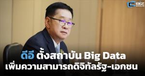 ดีอีตั้งสถาบัน Big Data เพิ่มความสามารถดิจิทัลภาครัฐ-เอกชน