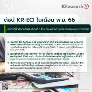 ศูนย์วิจัยกสิกรไทยเผยดัชนีKR-ECIดีขึ้นรับผลมาตรการรัฐ-ปีหน้ายังท้าทาย