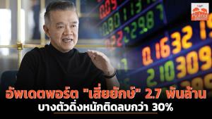 (รับชมคลิป) อัปเดตพอร์ต "เสี่ยยักษ์" 2.7 พันล้าน บางตัวดิ่งหนักติดลบกว่า 30%
