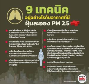 9 เทคนิคอยู่อย่างไรกับอากาศที่มี ฝุ่นละออง PM 2.5