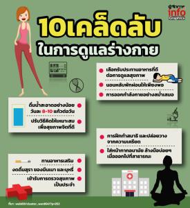 10เคล็ดลับในการดูแลร่างกายเพื่อให้สุขภาพกายและใจแข็งแรง