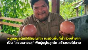 (ชมคลิป) หนุ่มสตูลดีกรีปริญญาโท เนรมิตพื้นที่น้ำท่วมซ้ำซากเป็น “สวนเสาวรส” พันธุ์บรูไนลูกโต สร้างรายได้งาม