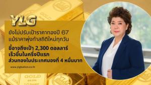 YLG ชี้อาจแตะเป้า 2,300 ดอลลาร์ในครึ่งปีแรก มองทองในประเทศที่ 4 หมื่นบาท