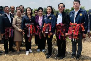 ลงตรวจพื้นที่โครงการประสิทธิภาพการเก็บกักห้วยลีลา พร้อมอาคารประกอบ ตำบลโพธิ์ศรี จังหวัดศรีสะเกษ