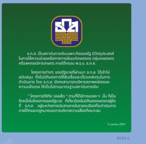 ธ.ก.ส.ร่อนไลน์แจงให้ยืมดิจิทัลวอลเล็ต 1.7 แสนล้าน หลังสังคมผวาเจ๊งซ้ำรอยจำนำข้าว