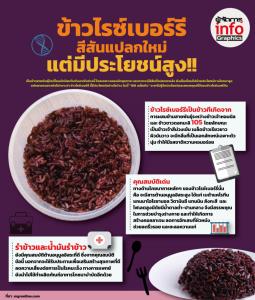 ข้าวไรซ์เบอร์รี สีสันแปลกใหม่ แต่มีประโยชน์สูง!!
