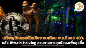 เหรียญบิทคอยน์ใหม่ในระบบเดือน พ.ค.ดิ่งลง 40% หลัง Bitcoin Halving สวนทางการขุดยังคงเพิ่มสูงขึ้น