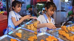 ไม่ได้ตาฝาด สาวหน้าเหมือนลิซ่า ขายไก่ทอดตลาดนัด ดังไกลถึงต่างแดน