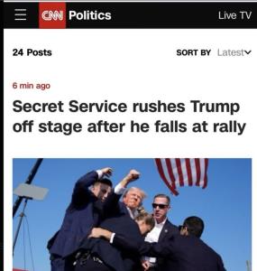 หมดสภาพ! CNN ถูกฝ่ายขวาประณามยับ ทีแรกตีข่าว 'ทรัมป์' แค่หกล้มไม่ใช่เหตุลอบสังหาร