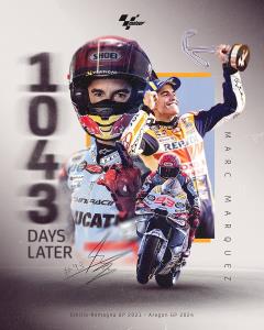 "มาร์เกวซ" คว้าแชมป์เรซแรกรอบ 1,043 วัน "มาร์ติน" ทิ้งคะแนนสะสม 23 แต้ม