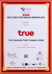ทรูคว้ารางวัลสุดยอดนายจ้างยอดเยี่ยมแห่งเอเชีย Asia's Best Employer Brand Awards 2024