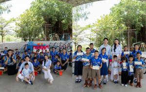 “ศรีริต้า เจนเซ่น ณรงค์เดช” นำ ทัพสานฝันกิจกรรม ครอบครัวอบอุ่น จูงมือคุณสามี “กรณ์ ณรงค์เดช” และ ลูกชาย “น้องกวิณท์” มอบทุนการศึกษาที่ “โรงเรียนวัดใหม่ต้านทาน“ จังหวัดอยุธยา