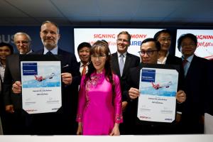 สายการบินเวียดเจ็ทสั่งซื้อเครื่องบินแอร์บัส A321neo 100 ลำในงานปารีสแอร์โชว์