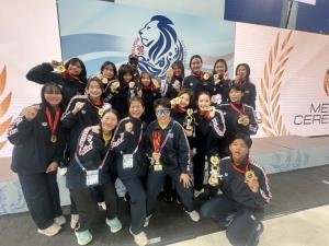โปโลน้ำสาวไทยถล่มสิงคโปร์ขาดลอย 14-5 ป้องกันแชมป์ซีเอจสมัยที่ 3