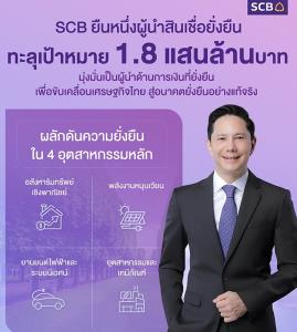 ไทยพาณิชย์ประกาศความสำเร็จสนับสนุนการเงินยั่งยืนทะลุเป้าหมาย ทะยานสู่ 1.8 แสนล้านบาทในช่วง 2 ปีครึ่ง