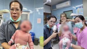 ทารก "ซูโม่น้อย" น้ำหนักแรกคลอดเกือบ 5.3 กก. จากคุณแม่ชาวเมียนมา