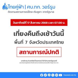 รัฐบาลสรุปสถานการณ์ชายแดนเขมร ตั้งแต่เย็นวานนี้ถึงช่วงเช้าคงปกติ ยังตรึงกำลังรักษาอธิปไตย