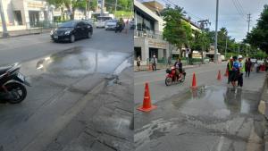 ถนนสามเสนยังน่าห่วง! พบน้ำซึม-ถนนบวมใกล้รัฐสภา ห่างจุดทรุดหน้า รพ.วชิรฯ 2 กม.
