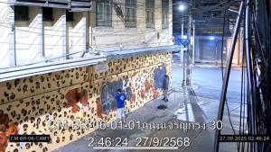 เผยภาพ CCTV มัดวัยรุ่นพ่นสีทำลาย “กราฟฟิตีสเปน” ผลงานโปรเจกต์นานาชาติ Krung Thep Creative Streets